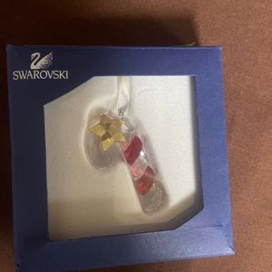 Swarovski candy cane ornament